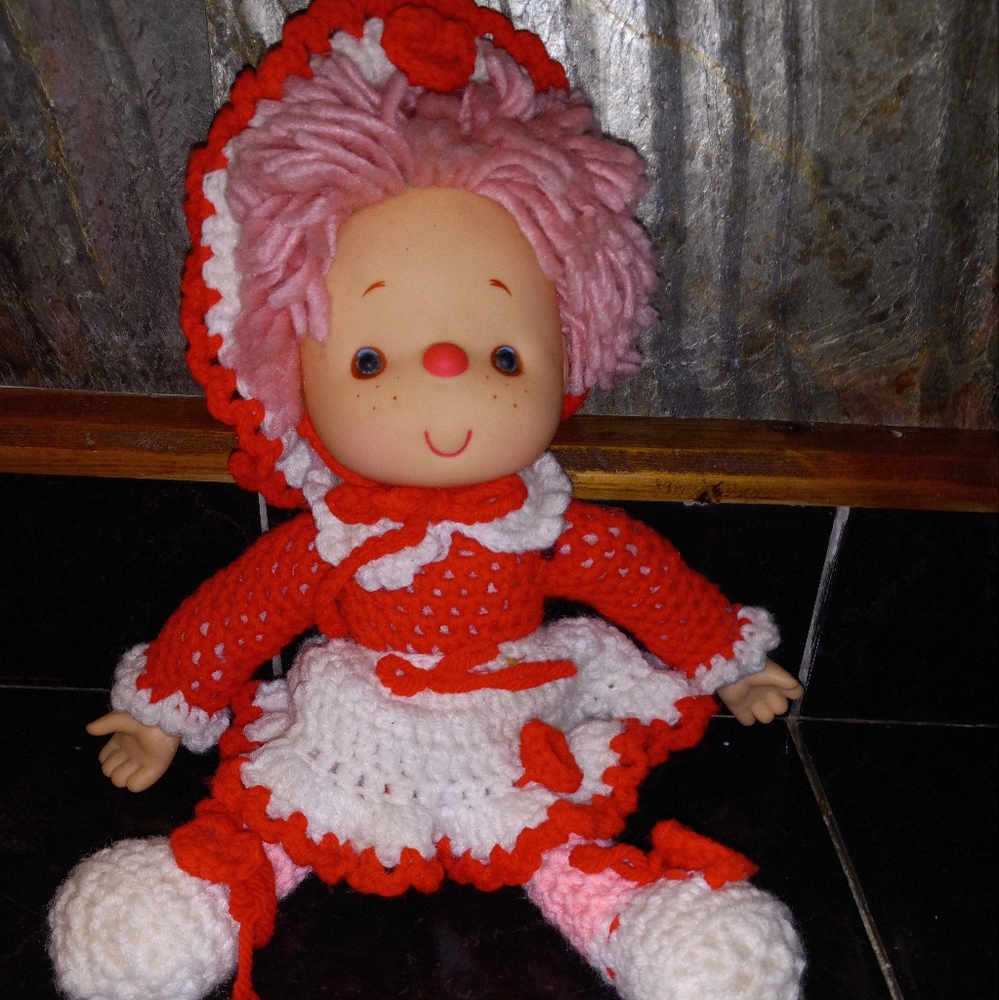 Vintage hand crocheted Strawberry Shortcake